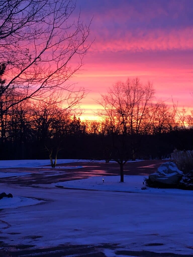 Sunset over the meadows