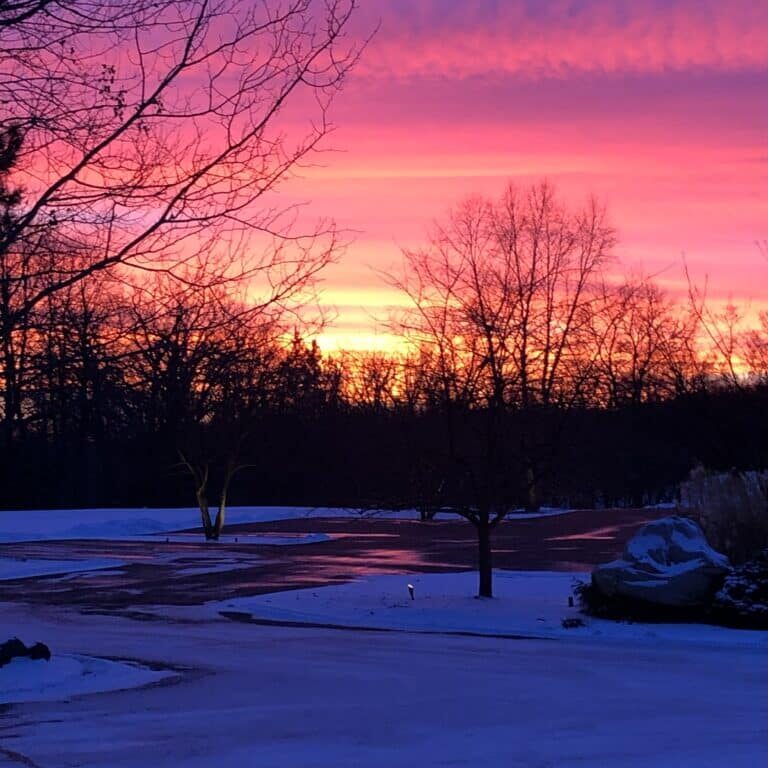 Sunset over the meadows